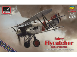 Сборная модель 1/48 Британский палубный истребитель Fairey "Flycatcher" раннего выпуска с двигателем