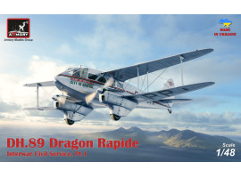 Сборная модель 1/48 Ближнемагистральный авиалайнер DH.89 Dragon Rapide Armory Models Group 48005