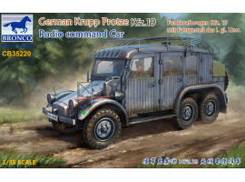 обзорное фото Scale model 1/35 German car Krupp Protze. 19 (radio command vehicle) Bronco 35220 Armored vehicles 1/35