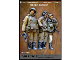 обзорное фото  Russian infantrymen and wounded tankman.(Chechen Republic) Figures 1/35