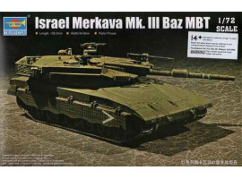 обзорное фото Збірна модель 1/72 ізраїльський танк Merkava Mk.lll Baz MBT Trumpeter 07104 Бронетехніка 1/72