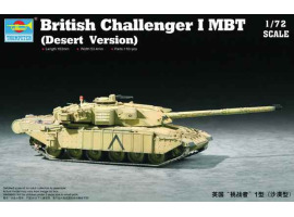 обзорное фото Збірна модель 1/72 британський танк Challenger 1MBT (Desert Version) Trumpeter 07105. Бронетехніка 1/72