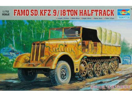 обзорное фото Збірна модель 1/72 німецький тягач Famo Sd.Kfz.9/18 тонн (напівгусеничний) Trumpeter 07203 Бронетехніка 1/72