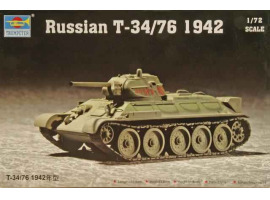 обзорное фото Збірна модель 1/72 радянський танк Т-34/76 мод.1942 Trumpeter 07206 Бронетехніка 1/72
