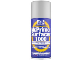 обзорное фото Mr. Primer Surfacer 1000 (170 ml) / Серый грунт в аэрозоле Spray paint / primer