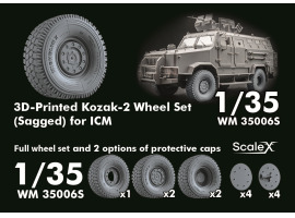 Набір коліс (з деформацією) для Козак-2 від ICM ScaleX WM 35006S