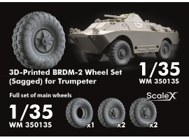 Набор колес (с деформацией) для БРДМ 2 от Trumpeter ScaleX WM 35013S
