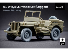 Набор колес (с деформацией) для U.S Willys MB ScaleX WW 35001S
