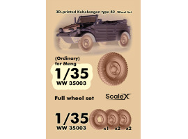 обзорное фото Набір коліс для VW Type 82 «Kübelwagen» від Meng та Tamiya ScaleX WW 35003 Колеса