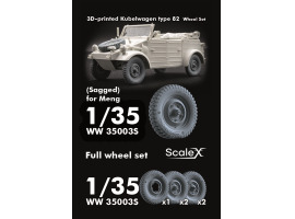 Набір коліс (з деформацією) для VW type 82 «Kübelwagen» від Meng та Tamiya ScaleX WW 35003S