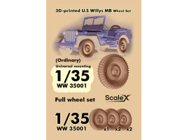 обзорное фото Набір коліс для U.S Willys MB ScaleX WW 35001 Колеса