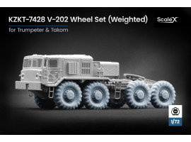 Набор колес (с деформацией) для KZKT-7428 V-202 от Trumpeter и Takom ScaleX WM-72011W
