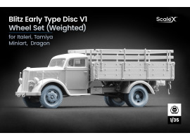 Набор колес (с деформацией) для Blitz  Early v1 от Italeri, Tamiya, Miniart, Dragon ScaleX WW-35006W