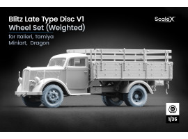 Набор колес (с деформацией) для Blitz Late v1 от Italeri, Tamiya, Miniart, Dragon ScaleX WW-35008W