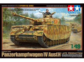 обзорное фото Збірна модель 1/48 Танк Panzerkampfwagen IV Ausf.H (пізнє виробництво) Tamiya 32584 Бронетехніка 1/48