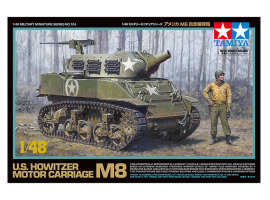 обзорное фото Збірна модель 1/48 САУ U.S. Howitzer Motor Carriage M8 Tamiya 32604 Бронетехніка 1/48