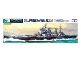 обзорное фото Збірна модель 1/700 Британський лінкор «Принц Уельський» — битва при Малаї Tamiya 31615 Флот 1/700