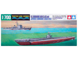 обзорное фото Scale model 1/700 American submarine class "Gato" and Japanese anti-submarine ship No. 13 Tamiya 31903 Fleet 1/700