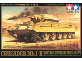 обзорное фото Scale model 1/48 British cruiser tank Mk.VI (Crusader Mk.I/II) Tamiya 32541 Armored vehicles 1/48
