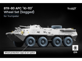 Wheel set (with deformation) KI-113 for BTR-80 APC from Trumpeter ScaleX WM 35035S Wheel set (with deformation) KI-113 for BTR-80 APC from Trumpeter ScaleX WM 35035S