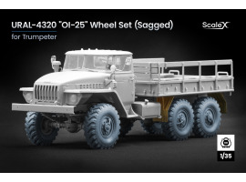 Wheel set (with deformation) for URAL-4320 "OI-25" from Trumpeter ScaleX WM 35037S Wheel set (with deformation) for URAL-4320 "OI-25" from Trumpeter ScaleX WM 35037S