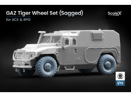 Set of wheels (with deformation) for GAZ Tigr from ACE and RPG ScaleX WM 72009S Set of wheels (with deformation) for GAZ Tigr from ACE and RPG ScaleX WM 72009S