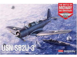 обзорное фото Scale model 1/48 USN SB2U-3 "Battle of Midway" Academy 12350 Aircraft 1/48