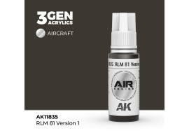 обзорное фото Акрилова фарба RLM 81 Version 1 / Хакі коричневий версія 1 AIR АК-interactive AK11835 AIR Series
