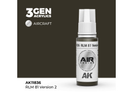 обзорное фото Акрилова фарба RLM 81 Version 2 / Зелений хакі версія 2 AIR АК-interactive AK11836 AIR Series