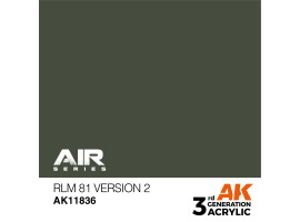 обзорное фото Акрилова фарба RLM 81 Version 2 / Зелений хакі версія 2 AIR АК-interactive AK11836 AIR Series