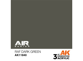обзорное фото Акрилова фарба RAF Dark Green / Темно-зелений AIR АК-interactive AK11840 AIR Series