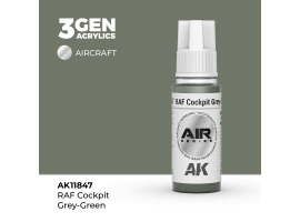 обзорное фото Акрилова фарба RAF Cockpit Grey-Green / Сіро-зелений AIR АК-interactive AK11847 AIR Series