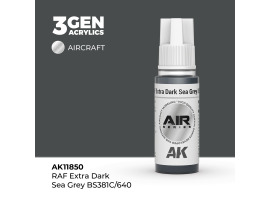 обзорное фото Акрилова фарба RAF Extra Dark Sea Grey BS381C/640 / Глибинний сірий AIR АК-interactive AK11850 AIR Series