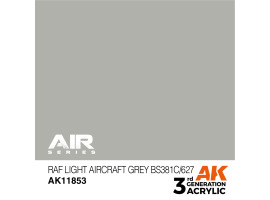 обзорное фото Акриловая краска RAF Light Aircraft Grey BS381C/627 / Светло-серый AIR АК-интерактив AK11853 AIR Series