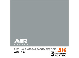 обзорное фото Акриловая краска RAF Camouflage (Barley) Grey BS381C/626 / Серый камуфляж AIR АК-интерактив AK11854 AIR Series