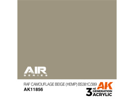 обзорное фото Акриловая краска RAF Camouflage Beige (Hemp) BS381C/389 / Бежевый камуфляж AIR АК-интерактив AK11856 AIR Series