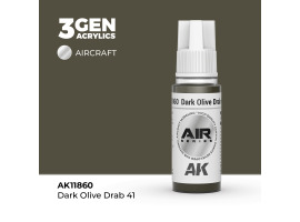 обзорное фото Акриловая краска Dark Olive Drab 41 / Темно-серый оливковый 41 AIR АК-интерактив AK11860 AIR Series