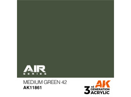 обзорное фото Акриловая краска Medium Green 42 / Умеренно-зеленый 42 AIR АК-интерактив AK11861 AIR Series