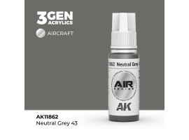 обзорное фото Акрилова фарба Neutral Grey 43 / Нейтрально-сірий 43 AIR АК-interactive AK11862 AIR Series