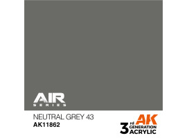 обзорное фото Акриловая краска Neutral Grey 43 / Нейтрально-серый 43 AIR АК-интерактив AK11862 AIR Series