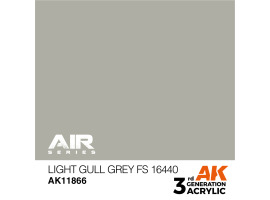 обзорное фото Акриловая краска Light Gull Grey / Светло-серый (FS16440) AIR АК-интерактив AK11866 AIR Series