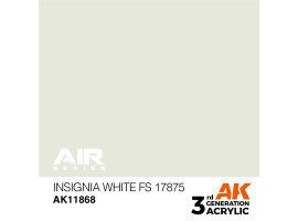 обзорное фото Акриловая краска Insignia White / Белая-Инсигния (FS17875) AIR АК-интерактив AK11868 AIR Series
