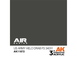 обзорное фото Акрилова фарба US Army Helo Drab / Армія США Сірий (FS34031) AIR АК-interactive AK11872 AIR Series