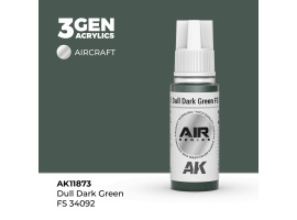 обзорное фото Акриловая краска Dull Dark Green / Тусклый темно-зеленый (FS34092) AIR АК-интерактив AK11873 AIR Series