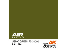 обзорное фото Акрилова фарба USMC Green / USMC Зелений (FS34095) AIR АК-interactive AK11874 AIR Series