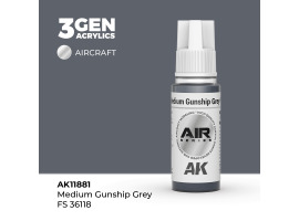 обзорное фото Акрилова фарба Medium Gunship Grey / Корабельно-сірий (FS36118) AIR АК-interactive AK11881 AIR Series