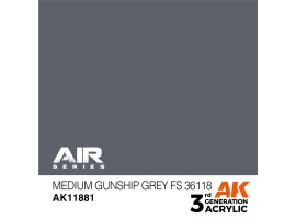 обзорное фото Acrylic paint Medium Gunship Gray (FS36118) AIR AK interactive AK11881 AIR Series