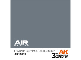 обзорное фото Acrylic paint F-15 Dark Gray (Mod Eagle) / Dark gray (FS36176) AIR AK-interactive AK11883 AIR Series