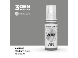 обзорное фото Акрилова фарба Medium Grey / Помірно-сірий (FS36270) AIR АК-interactive AK11886 AIR Series