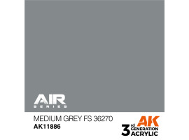 обзорное фото Акрилова фарба Medium Grey / Помірно-сірий (FS36270) AIR АК-interactive AK11886 AIR Series